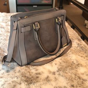 Grey Convertible Cross Body Bag